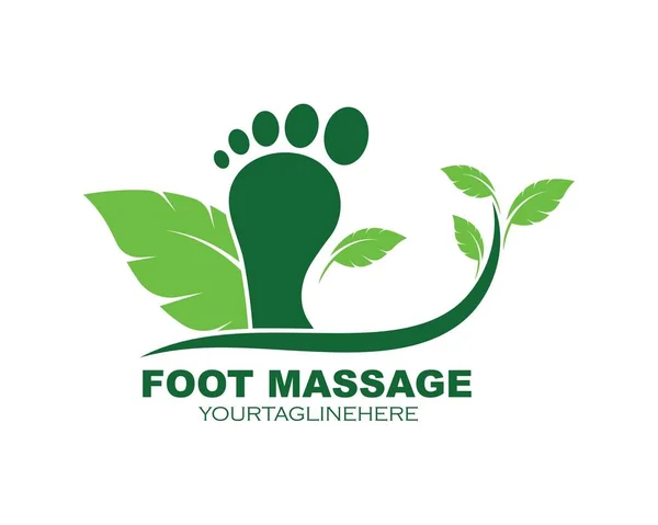 Foot ilustration Logo vector for business massage,therapist desi — Stock Vector
