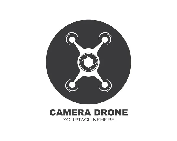 Drone icon logo vector illustration design — Stock Vector