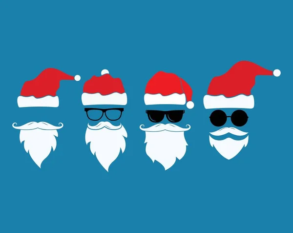 Noel Baba şapka vektör illüstrasyon tasarımı