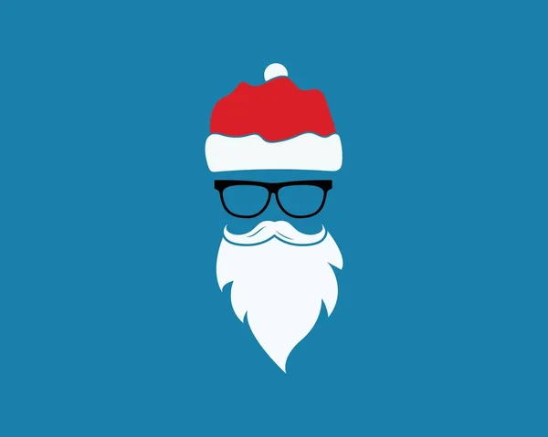 Santa claus chapeau vecteur icône illustration design — Image vectorielle