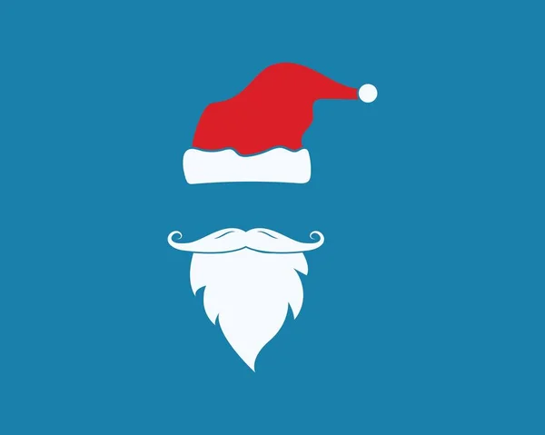 Santa claus chapeau vecteur icône illustration design — Image vectorielle