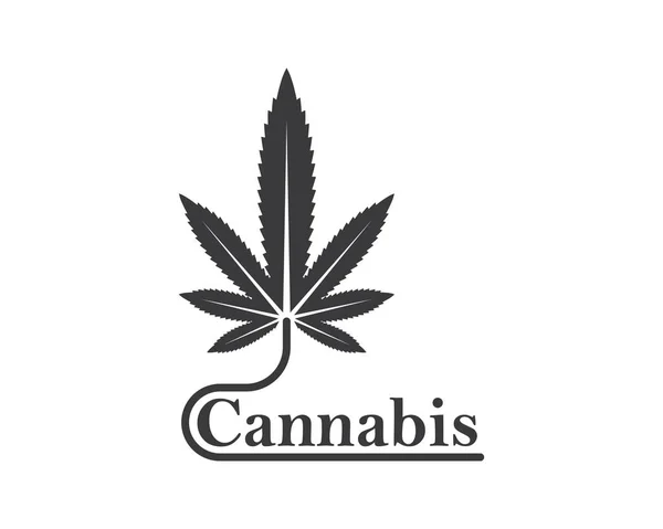 Cannabis leaf vector icon illustration design — ストックベクタ