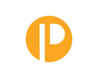 p harfi logo illüstrasyon vektörü