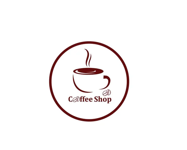 Copo de café Logo Template vetor ícone — Vetor de Stock