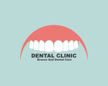 Diş kliniği simgesi logo vektör illüstrasyon tasarımı