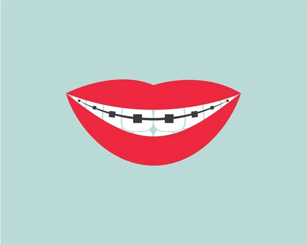 Disegno illustrazione vettoriale logo icona clinica dentale — Vettoriale Stock