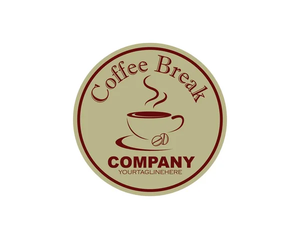 Logo chicchi di caffè icona vettoriale modello — Vettoriale Stock