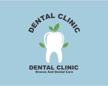 Diş kliniği simgesi logo vektör illüstrasyon tasarımı