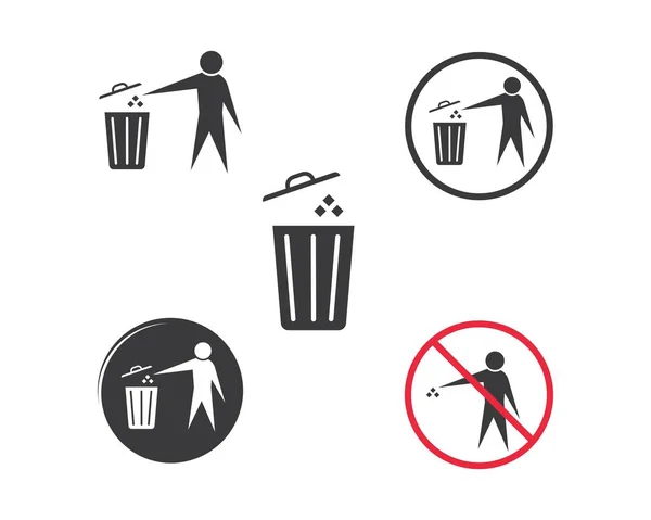 Иконка мусорного бака — стоковый вектор