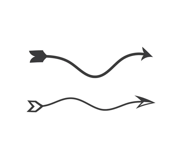 Pfeil Bogenschießen Symbol Vektor Illustration Logo Vorlage — Stockvektor