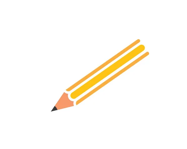 Lápiz vector ilustración icono y logotipo de la educación — Vector de stock