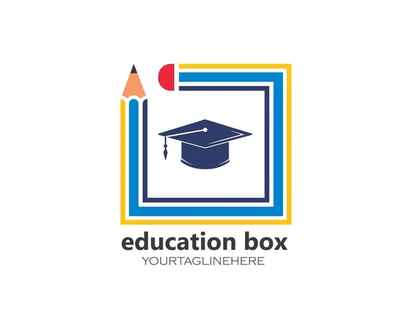 Illustration vectorielle crayon icône et logo de l'éducation — Image vectorielle