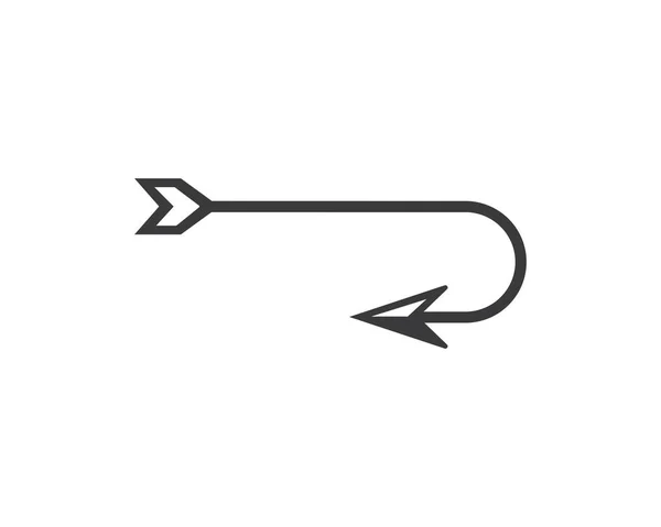 Pil bågskytte ikon vektor illustration logo mall — Stock vektor