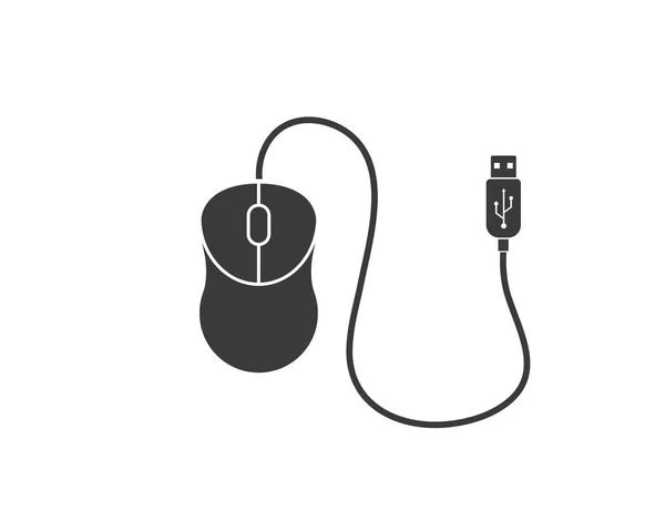 Desenho da ilustração do vetor do ícone do mouse do computador —  Vetores de Stock