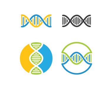 DNA genetik logosu simge illüstrasyon