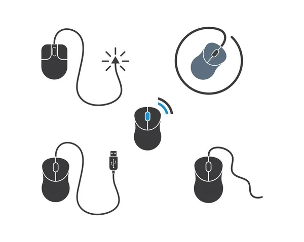 Computadora ratón icono vector ilustración diseño — Vector de stock