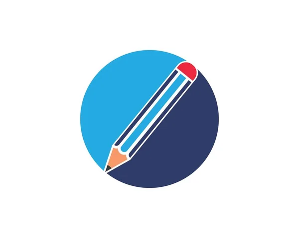 Lápiz vector ilustración icono y logotipo de la educación — Vector de stock