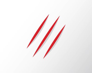 Pençe, vektör illüstrasyonunu çizer