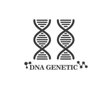 DNA genetik logosu simge illüstrasyon