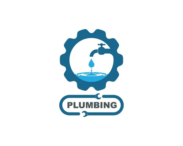 Plumbing vector illustration logo icon — Stock Vector