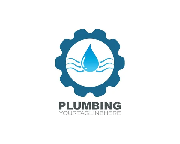 Plumbing vector illustration logo icon — Stock Vector