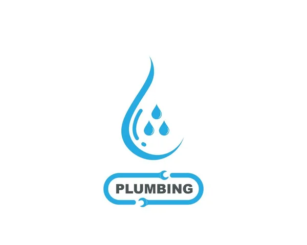 Plumbing vector illustration logo icon — Stock Vector