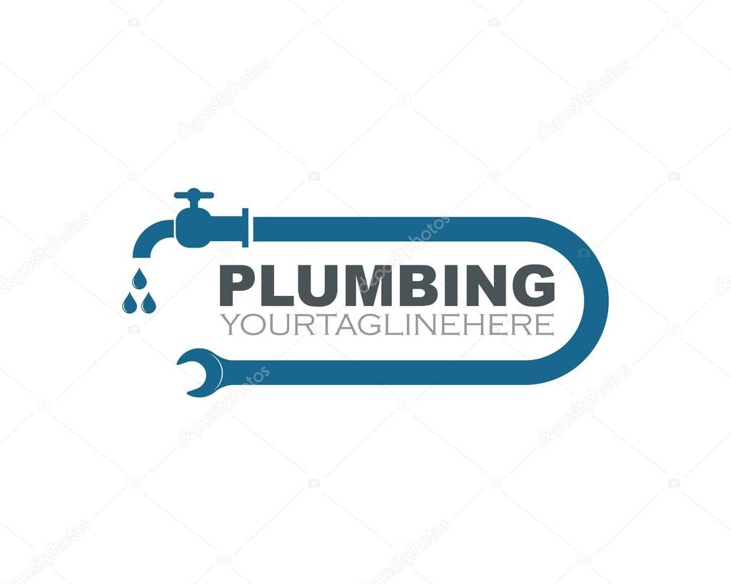 plumbing vector illustration logo icon