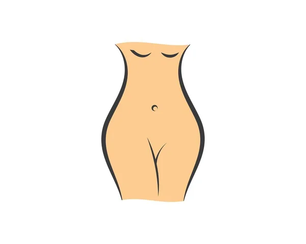 Vrouw lichaam vector illustratie pictogram ontwerp — Stockvector