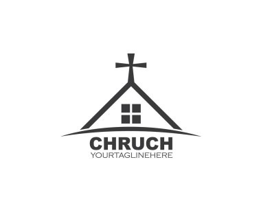 Kilise ikonu vektör çizimi tasarımı