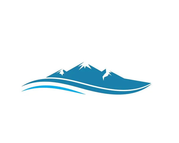 Hoge berg pictogram logo vector illustratie ontwerp — Stockvector