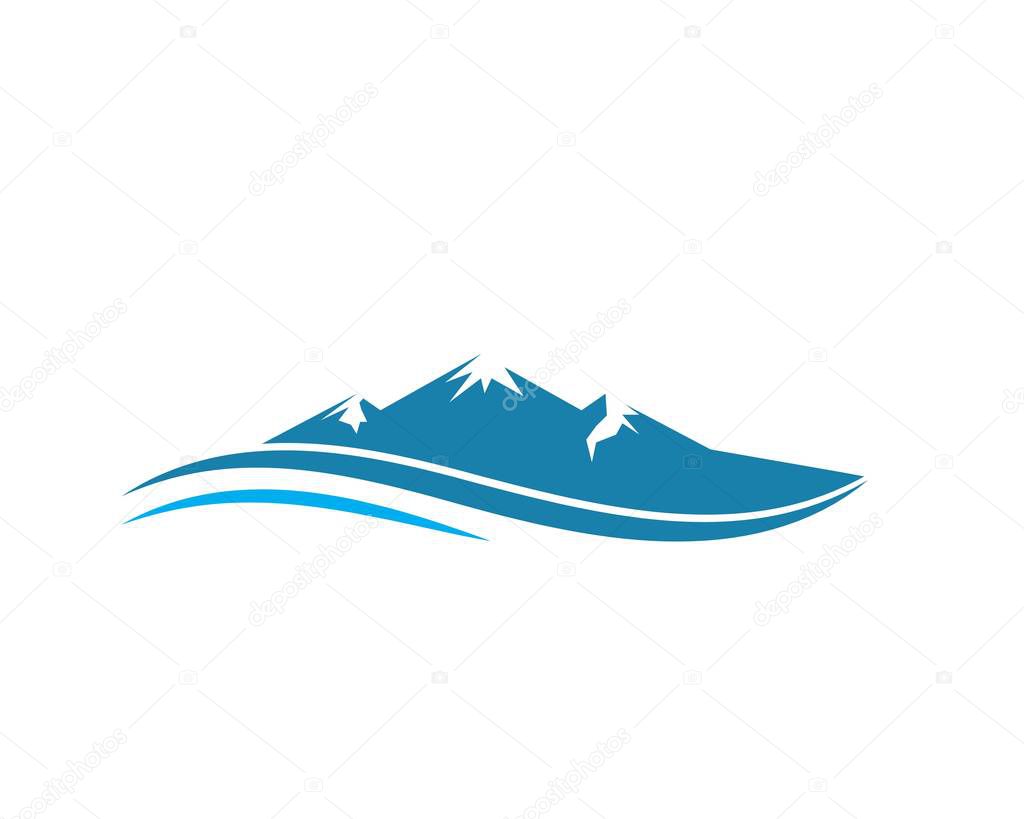 High Mountain icon Logo vector illustration design Template