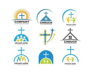 Kilise ikonu vektör çizimi tasarımı