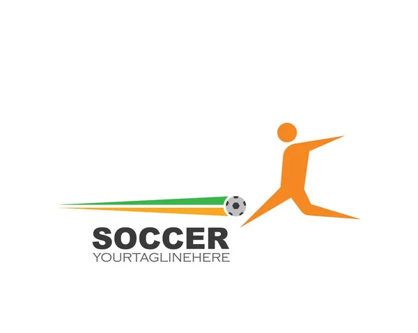 Fußball-Logo und Symbol-Illustrationsvektor — Stockvektor