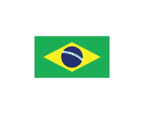 Brezilya bayrak vektör illüstrasyon simgesi — Stok Vektör