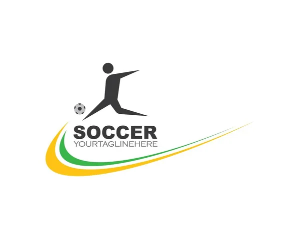 Fußball-Logo und Symbol-Illustrationsvektor — Stockvektor