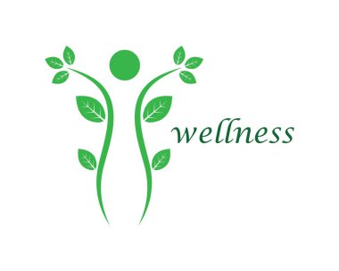 Naneli yaprak illüstrasyon vektör şablonu