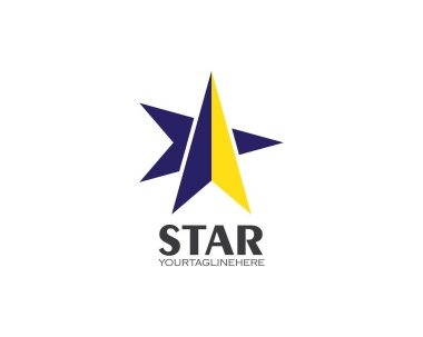 yıldız logo ikonu vektör illüstrasyonu