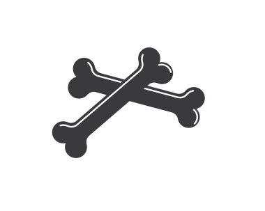 Kemik simgesi vektör illüstrasyonu