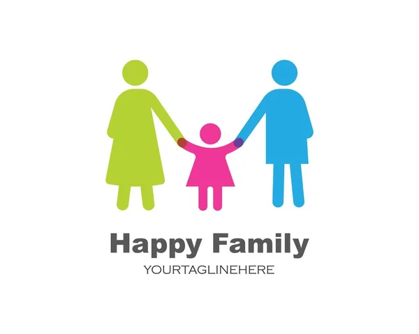 Happy family vector icon illustration design — Stock Vector