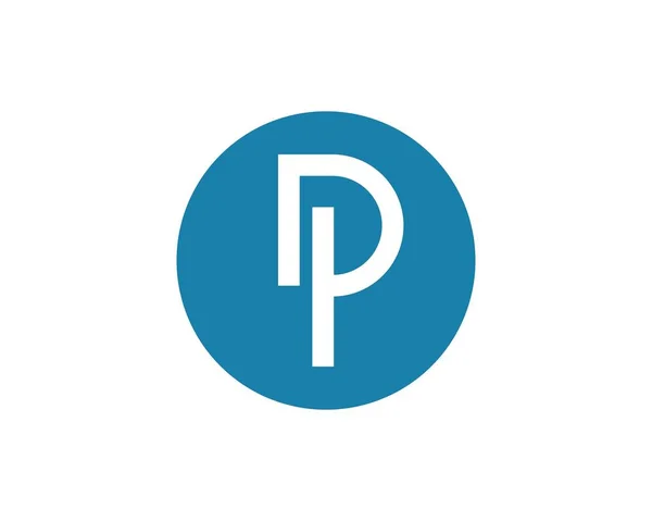 DP ikona ilustracja logo pismo wektor — Wektor stockowy