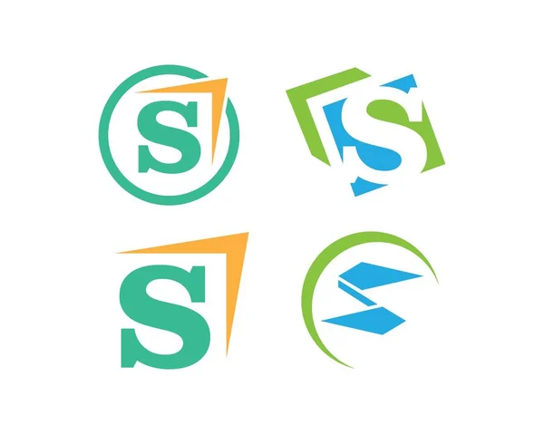 Empresa de negócios S carta logotipo design — Vetor de Stock