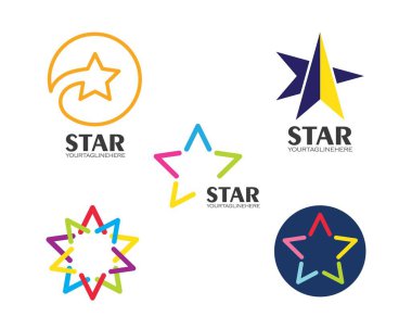 yıldız logo ikonu vektör illüstrasyonu