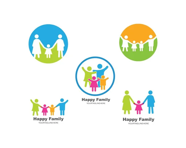 Happy family vector icon illustration design — Stock Vector