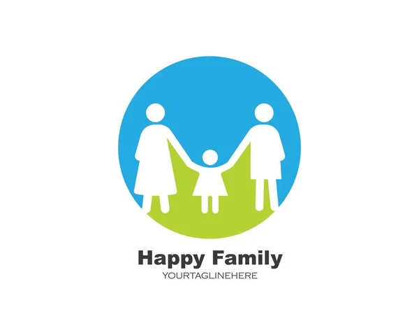 Happy family vector icon illustration design — Stock Vector