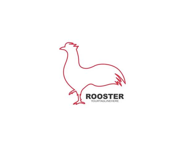 Rooster logo vector illustration template — Stock Vector