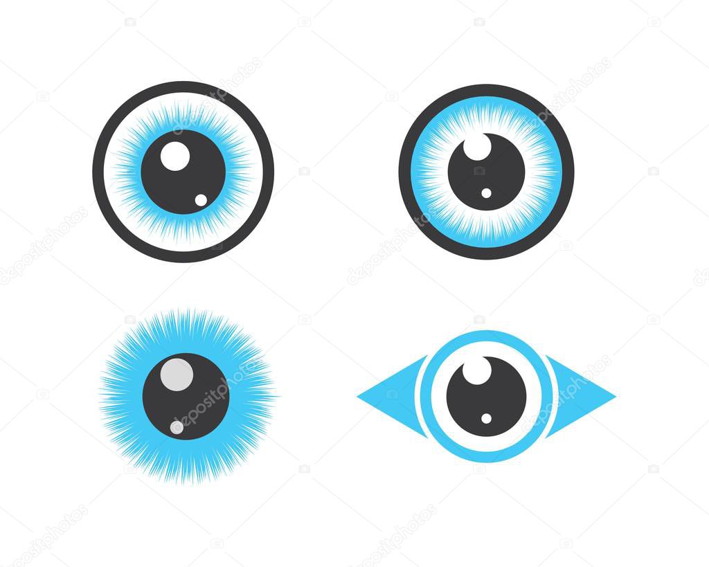optical eye icon Logo vector Template illustration