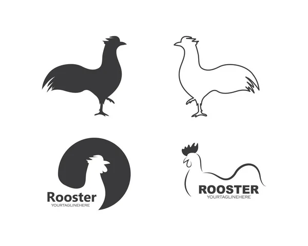 Modèle d'illustration vectorielle de logo de coq — Image vectorielle