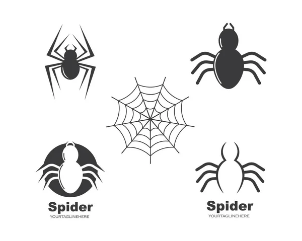 Ilustração do vetor do logotipo da aranha — Vetor de Stock