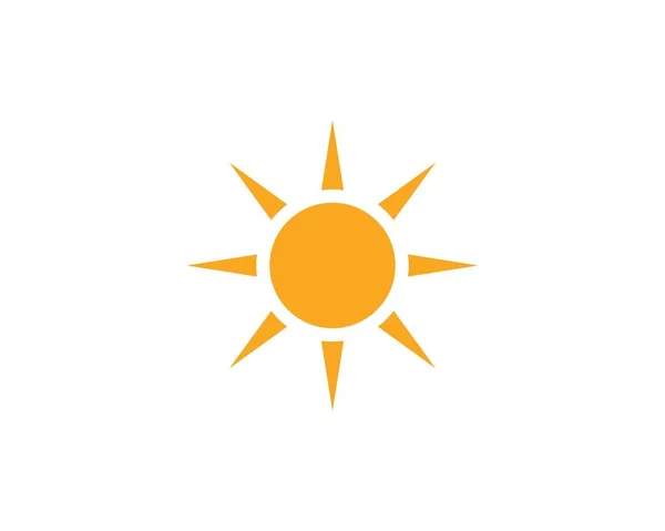 Sun ilustration logo vector icon — Stock Vector