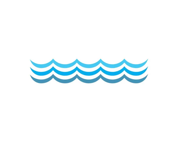 Wasserwelle Symbol und Symbol Logo Vorlage — Stockvektor